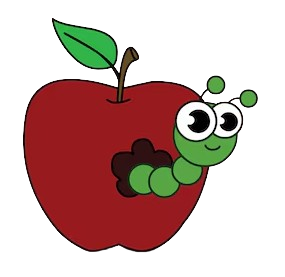 Caterpillar in apple